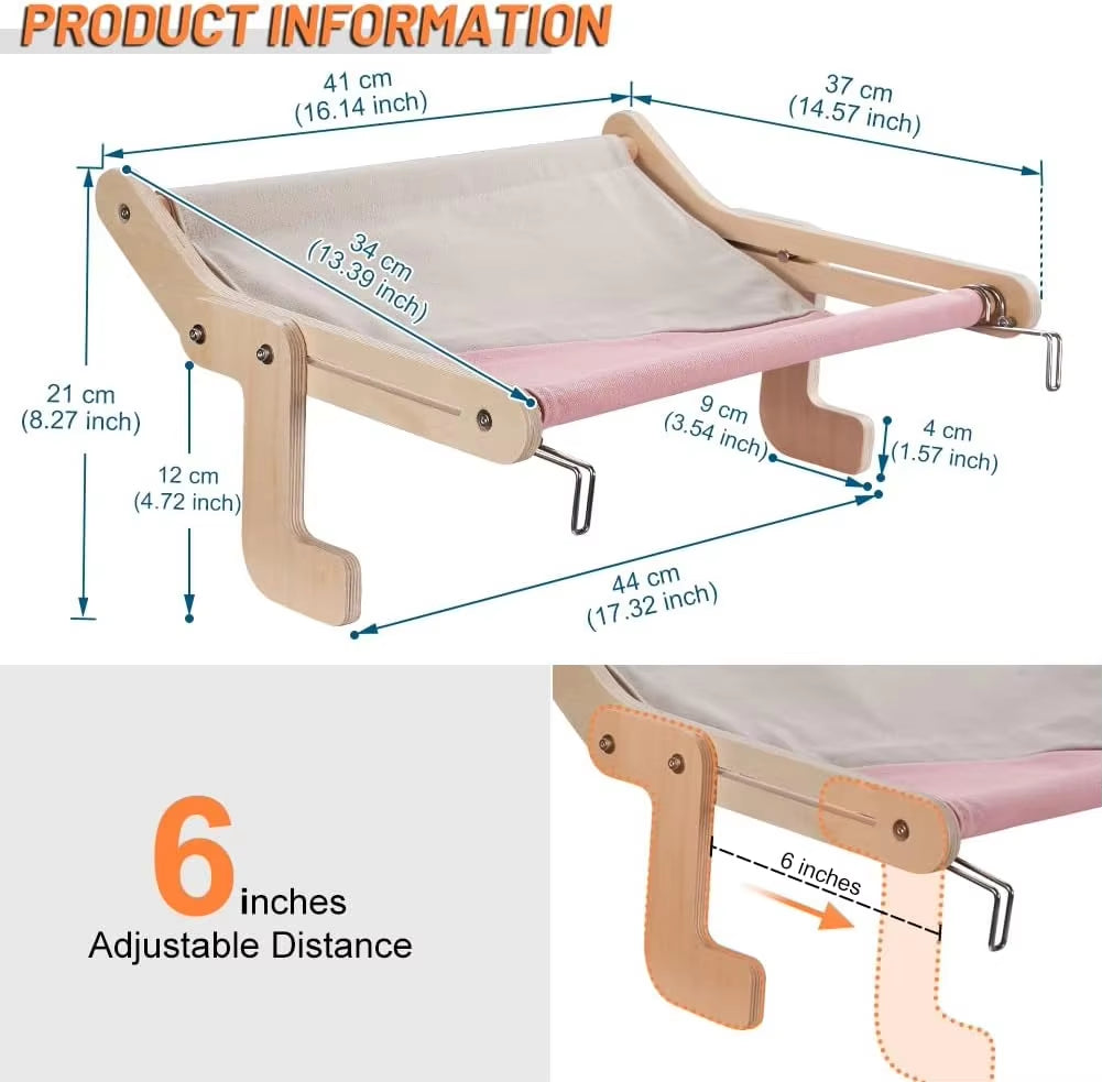 Bedside Bed Pet Nest Window Hanging Cat Bed Portable Removable Balcony Cat Window Hammock Hammock Hanging Cat Bed Cats Pet Nest