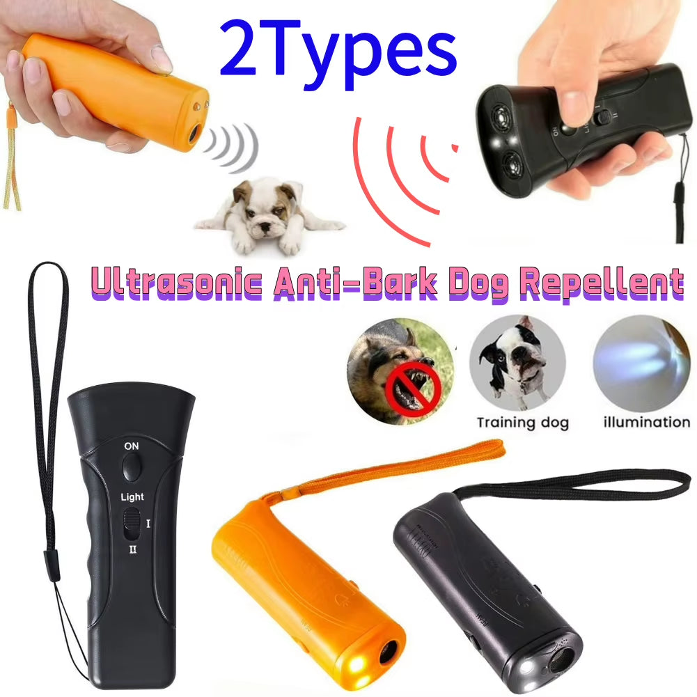 Pet Dog Repeller anti Barking Stop Bark Training Device Trainer LED Ultrasonic anti Barking Ultrasonic Dog Bark Device 2Types